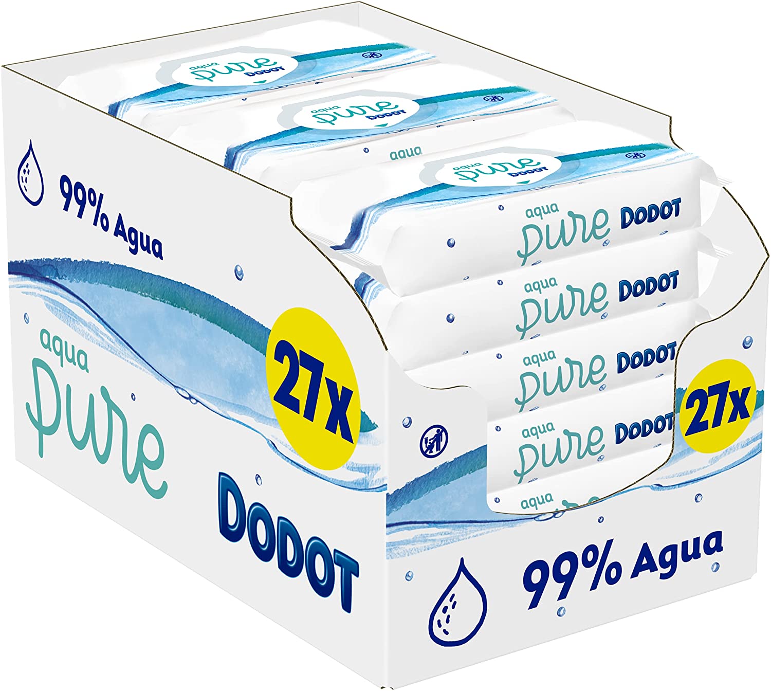 toallitas Aqua Pure 1.296u. /
